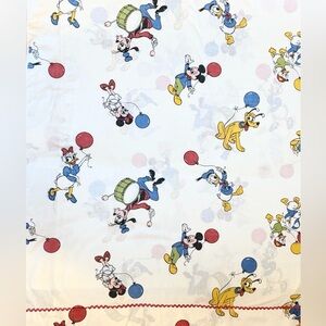 Vintage Mickey & Friends Twin Flat Sheet Balloon Print